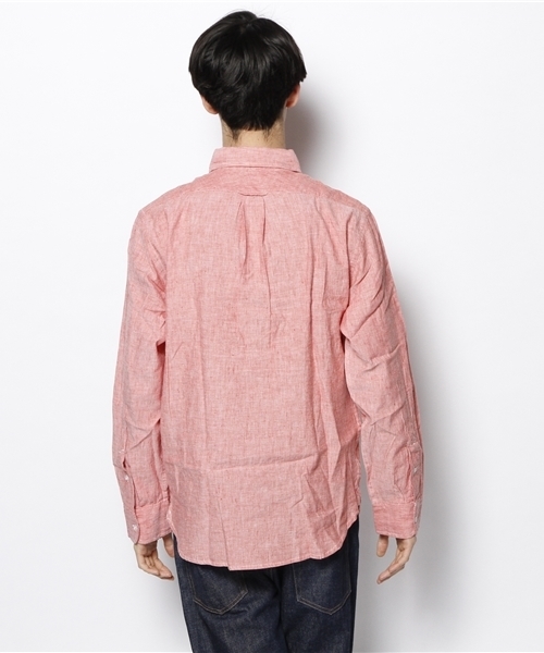 coen（コーエン）の「フレンチリネンシャンブレーBDシャツ（シャツ/ブラウス・メンズ・ホワイト/レッド/ネイビー/ライトブルー・X-SMALL/LARGE/X-LARGE/MEDIUM/SMALL）」の10枚目の写真