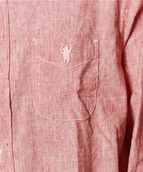 coen（コーエン）の「フレンチリネンシャンブレーBDシャツ（シャツ/ブラウス・メンズ・ホワイト/レッド/ネイビー/ライトブルー・X-SMALL/LARGE/X-LARGE/MEDIUM/SMALL）」の14枚目の写真