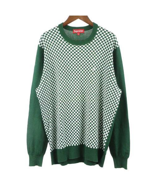 使用回数5回以内Supreme チェック模様 ニットセーター S Supreme チェック柄 ニットセーター