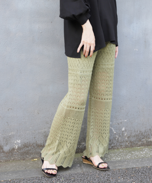 LOWRYS FARM（ローリーズファーム）の「スカシアミニットパンツ　849553（その他パンツ・レディース・ブラウン/ベージュ/グリーン/ブラック・FREE）」の4枚目の写真