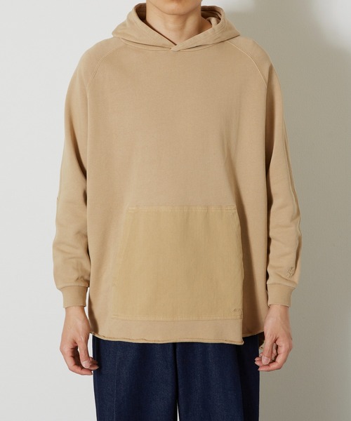 And A（アンドエー）の「GRAMICCI グラミチ / TALECUT PARKA テールカット切り替えラグランパーカー フーディー / 9518-FTY（パーカー・メンズ・ベージュ/ネイビー/ダークブルー/ヘザーグレー/ブルー・SMALL/MEDIUM/LARGE/X-LARGE/XX-LARGE）」の6枚目の写真