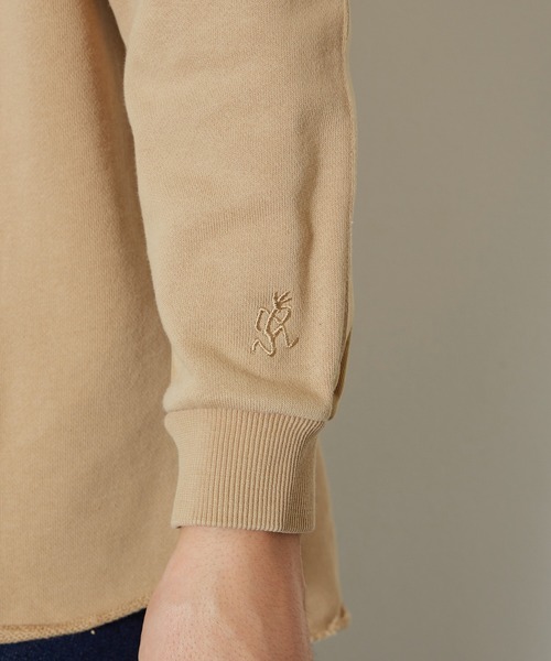 And A（アンドエー）の「GRAMICCI グラミチ / TALECUT PARKA テールカット切り替えラグランパーカー フーディー / 9518-FTY（パーカー・メンズ・ベージュ/ネイビー/ダークブルー/ヘザーグレー/ブルー・SMALL/MEDIUM/LARGE/X-LARGE/XX-LARGE）」の12枚目の写真