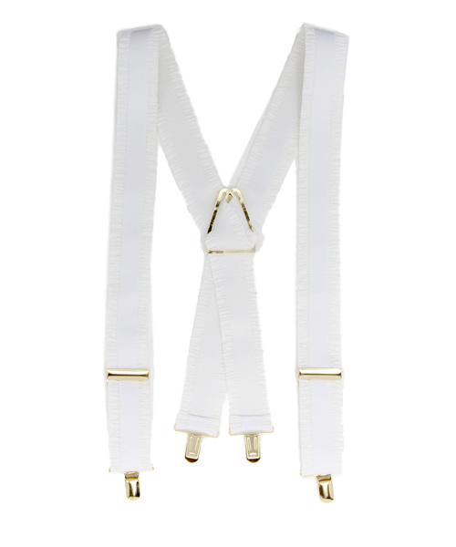 WEGO(ウィゴー)の「WEGO/フリルサスペンダー(サスペンダー・レディース・ホワイト/ブラック・FREE)」の1枚目の写真