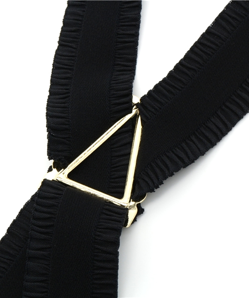 WEGO(ウィゴー)の「WEGO/フリルサスペンダー(サスペンダー・レディース・ホワイト/ブラック・FREE)」の5枚目の写真