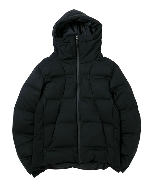 シームレス フードダウンジャケット/キルティング アウター