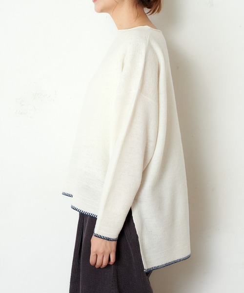 PUAL CE CIN(ピュアルセシン)の「【wool100%】ボートネックプルオーバー(ニット/セーター・レディース・ネイビー/グレー/レッド/アイボリー・FREE)」の15枚目の写真