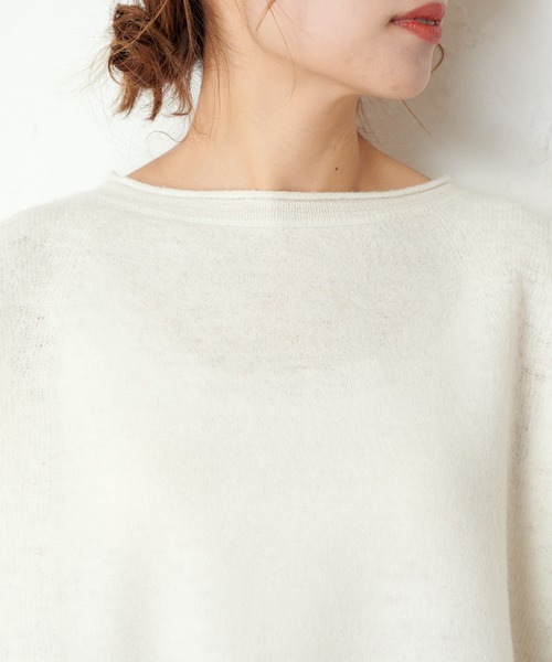 PUAL CE CIN(ピュアルセシン)の「【wool100%】ボートネックプルオーバー(ニット/セーター・レディース・ネイビー/グレー/レッド/アイボリー・FREE)」の17枚目の写真