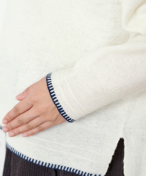 PUAL CE CIN(ピュアルセシン)の「【wool100%】ボートネックプルオーバー(ニット/セーター・レディース・ネイビー/グレー/レッド/アイボリー・FREE)」の18枚目の写真