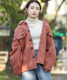 モクフェイクウールCPOシャツジャケット