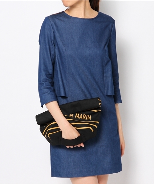 SHIPS for women（シップスフォーウィメン）の「★★2WAY キャンバスロールクラッチ（クラッチバッグ・レディース・ブラック/キャメル・ONE SIZE）」の12枚目の写真