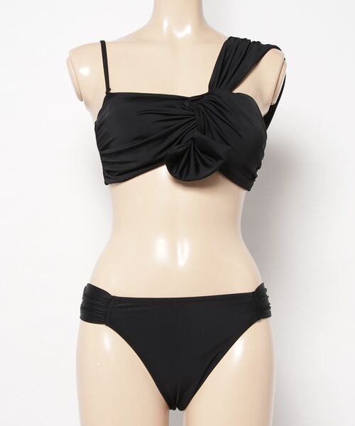 TOTASU ELEVEN（トータスイレブン）の「トータスイレブン  無地ワンショルダービキニ   02483（水着・レディース・ブラック/レッド/ブラウン・9号）」の20枚目の写真