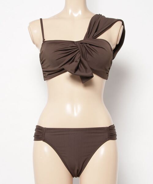 TOTASU ELEVEN（トータスイレブン）の「トータスイレブン  無地ワンショルダービキニ   02483（水着・レディース・ブラック/レッド/ブラウン・9号）」の19枚目の写真