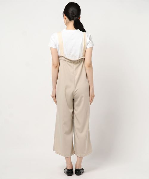 minius（ミニウス）の「ミニウス/サロペット/レディース   ルーズシルエット ロンパース（つなぎ/オールインワン・レディース・ブラック/ベージュ・MEDIUM）」の6枚目の写真