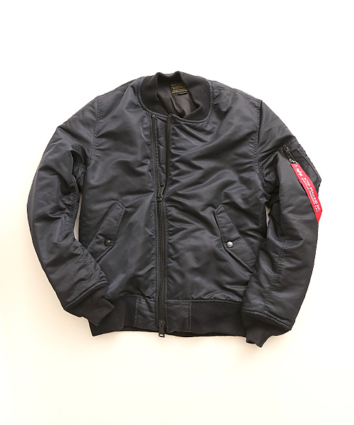 And A（アンドエー）の「MA-1 RIDERS 14 (ALPHA×And A)（ミリタリージャケット・メンズ・ブラック/グレー/カーキ・SMALL/MEDIUM/LARGE）」の4枚目の写真