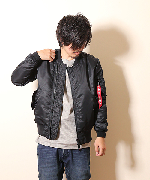 And A（アンドエー）の「MA-1 RIDERS 14 (ALPHA×And A)（ミリタリージャケット・メンズ・ブラック/グレー/カーキ・SMALL/MEDIUM/LARGE）」の10枚目の写真