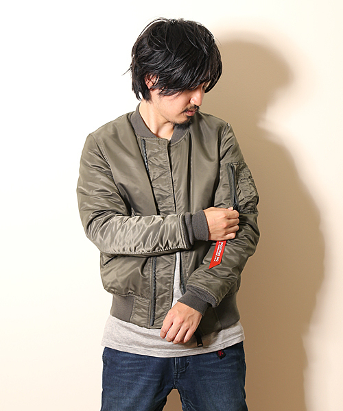 And A（アンドエー）の「MA-1 RIDERS 14 (ALPHA×And A)（ミリタリージャケット・メンズ・ブラック/グレー/カーキ・SMALL/MEDIUM/LARGE）」の11枚目の写真