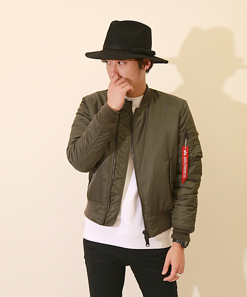 And A（アンドエー）の「MA-1 RIDERS 14 (ALPHA×And A)（ミリタリージャケット・メンズ・ブラック/グレー/カーキ・SMALL/MEDIUM/LARGE）」の20枚目の写真