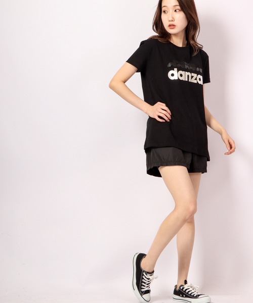 DIMENSIONE danza（ディメンシオーネ ダンツァ）の「フォイルロゴプリントTシャツ（Tシャツ/カットソー・レディース・パープル/スモークピンク/グリーン/ホワイト/ブラック・X-SMALL/MEDIUM/SMALL）」の18枚目の写真