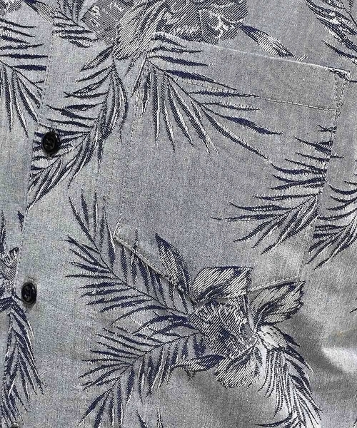 MK MICHEL KLEIN HOMME （エムケーミッシェルクランオム）の「7分袖シャツ／CRボタニカルJQ（シャツ/ブラウス・メンズ・ホワイト/ネイビー/ブルー・MEDIUM/LARGE/X-LARGE）」の6枚目の写真