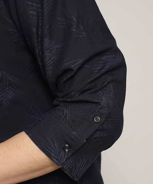 MK MICHEL KLEIN HOMME （エムケーミッシェルクランオム）の「7分袖シャツ／CRボタニカルJQ（シャツ/ブラウス・メンズ・ホワイト/ネイビー/ブルー・MEDIUM/LARGE/X-LARGE）」の12枚目の写真