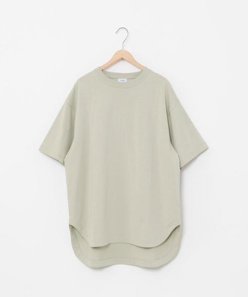 coen(コーエン)の「【WEB限定】天竺ラウンドTシャツ#(Tシャツ/カットソー・レディース・オフホワイト/オリーブ/ライラック/コバルトブルー/ダークグレー・FREE)」の9枚目の写真