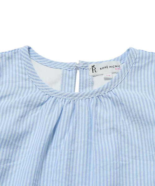 ROPE' PICNIC(ロペピクニック)の「【ROPE' PICNIC KIDS】スカラップレースブラウス(シャツ/ブラウス・キッズ・ブルー/キナリ・110/120/130/140)」の8枚目の写真