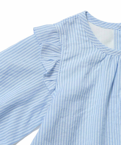 ROPE' PICNIC(ロペピクニック)の「【ROPE' PICNIC KIDS】スカラップレースブラウス(シャツ/ブラウス・キッズ・ブルー/キナリ・110/120/130/140)」の7枚目の写真