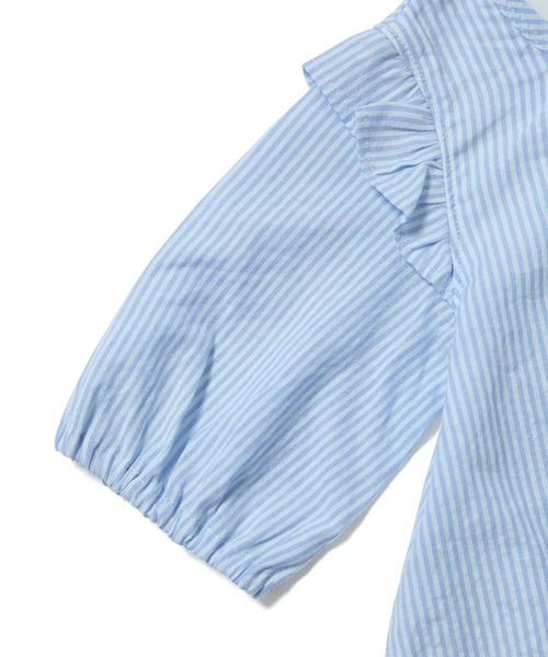 ROPE' PICNIC(ロペピクニック)の「【ROPE' PICNIC KIDS】スカラップレースブラウス(シャツ/ブラウス・キッズ・ブルー/キナリ・110/120/130/140)」の6枚目の写真