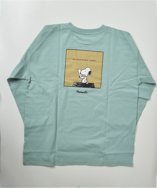 PEANUTS（ピーナッツ）の「【POWER TO THE PEOPLE×PEANUTS】スヌーピー ステッチ配色バックプリントロンT（Tシャツ/カットソー・レディース・ミント/チャコールグレー/オレンジ/ホワイト・LARGE/MEDIUM/X-LARGE）」の3枚目の写真
