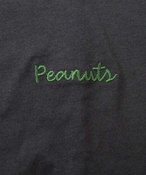 PEANUTS（ピーナッツ）の「【POWER TO THE PEOPLE×PEANUTS】スヌーピー ステッチ配色バックプリントロンT（Tシャツ/カットソー・レディース・ミント/チャコールグレー/オレンジ/ホワイト・LARGE/MEDIUM/X-LARGE）」の10枚目の写真