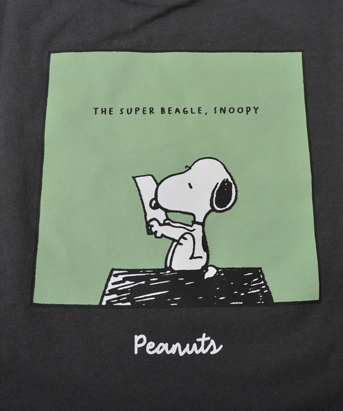 PEANUTS（ピーナッツ）の「【POWER TO THE PEOPLE×PEANUTS】スヌーピー ステッチ配色バックプリントロンT（Tシャツ/カットソー・レディース・ミント/チャコールグレー/オレンジ/ホワイト・LARGE/MEDIUM/X-LARGE）」の11枚目の写真