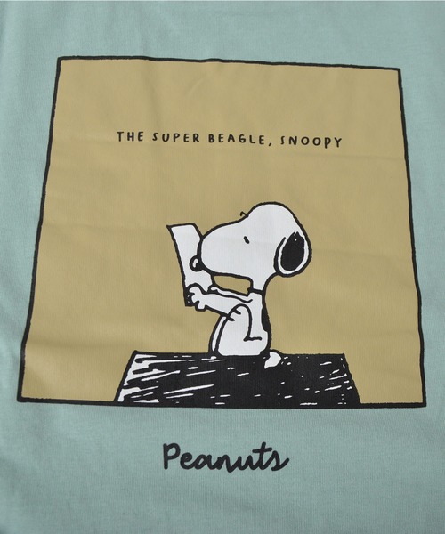 PEANUTS（ピーナッツ）の「【POWER TO THE PEOPLE×PEANUTS】スヌーピー ステッチ配色バックプリントロンT（Tシャツ/カットソー・レディース・ミント/チャコールグレー/オレンジ/ホワイト・LARGE/MEDIUM/X-LARGE）」の14枚目の写真
