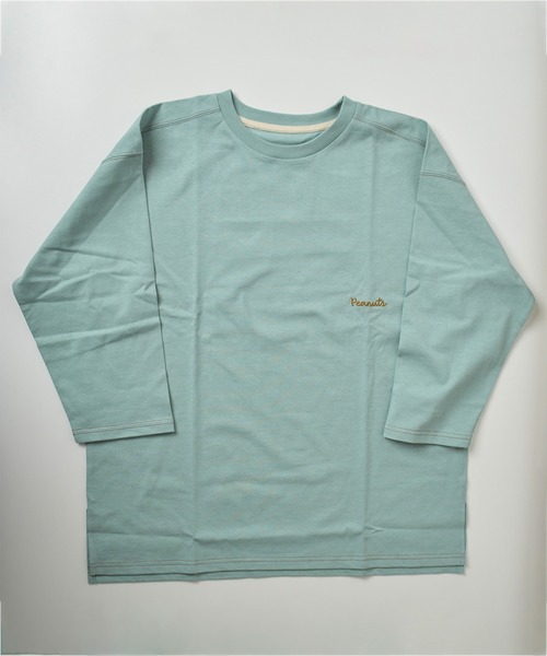 PEANUTS（ピーナッツ）の「【POWER TO THE PEOPLE×PEANUTS】スヌーピー ステッチ配色バックプリントロンT（Tシャツ/カットソー・レディース・ミント/チャコールグレー/オレンジ/ホワイト・LARGE/MEDIUM/X-LARGE）」の12枚目の写真