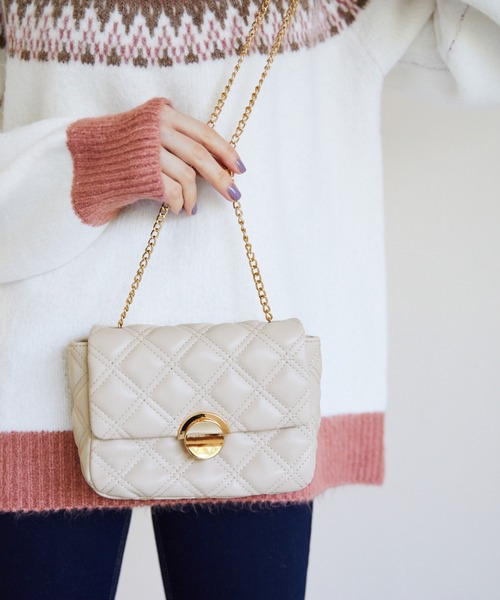 Heather(ヘザー)の「キルティングミニショルダー 919958(ショルダーバッグ・レディース・ホワイト/ブラック/キャメル・ONE SIZE)」の7枚目の写真