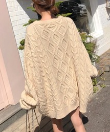 yuue' ( wear ) | ＜2021秋冬新作＞ ランダムケーブルオーバーサイズニット / ビッグシルエットニット / ワイドシルエットニット(ニット/セーター)