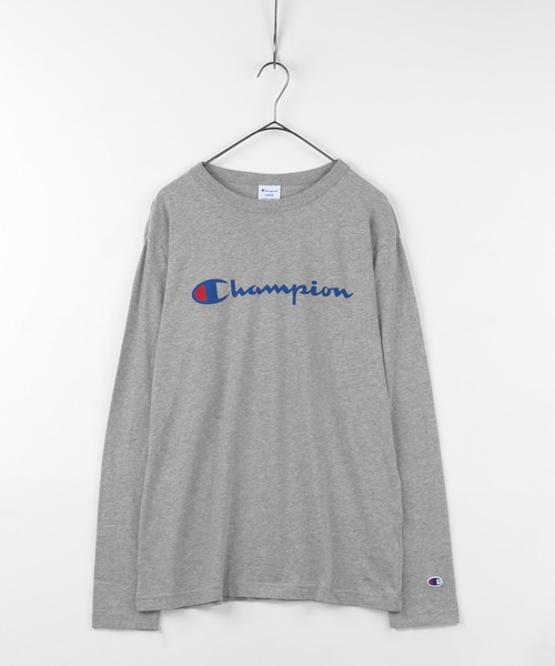 Champion(チャンピオン)の「【Champion/チャンピオン】 Long Sleeve T ロゴ クルーネック ロンT/長袖Tシャツ(Tシャツ/カットソー・メンズ・ホワイト/ブラック/グレー・M/XL/L)」の3枚目の写真