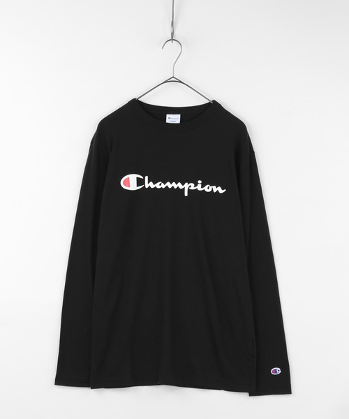 Champion(チャンピオン)の「【Champion/チャンピオン】 Long Sleeve T ロゴ クルーネック ロンT/長袖Tシャツ(Tシャツ/カットソー・メンズ・ホワイト/ブラック/グレー・M/XL/L)」の1枚目の写真