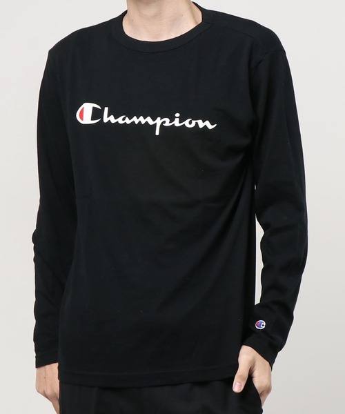 Champion(チャンピオン)の「【Champion/チャンピオン】 Long Sleeve T ロゴ クルーネック ロンT/長袖Tシャツ(Tシャツ/カットソー・メンズ・ホワイト/ブラック/グレー・M/XL/L)」の5枚目の写真