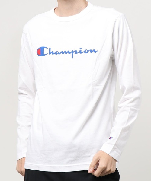 Champion(チャンピオン)の「【Champion/チャンピオン】 Long Sleeve T ロゴ クルーネック ロンT/長袖Tシャツ(Tシャツ/カットソー・メンズ・ホワイト/ブラック/グレー・M/XL/L)」の4枚目の写真