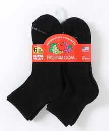 FRUIT OF THE LOOM | クオーター丈6pソックス(ソックス/靴下)