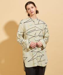 BEAUTY&YOUTH UNITED ARROWS | BY∴ ネオンプリントバンドカラーシャツ :(シャツ/ブラウス)