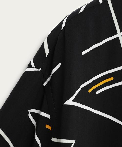 BEAUTY&YOUTH UNITED ARROWS（ビューティーアンドユースユナイテッドアローズ）の「BY∴ ネオンプリントバンドカラーシャツ :（シャツ/ブラウス・レディース・クリーム/ブラック・FREE）」の7枚目の写真