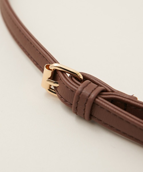 natural couture（ナチュラルクチュール）の「巾着ラウンドバッグ（ショルダーバッグ・レディース・アイボリー/ブラウン/グレイッシュベージュ・FREE）」の8枚目の写真