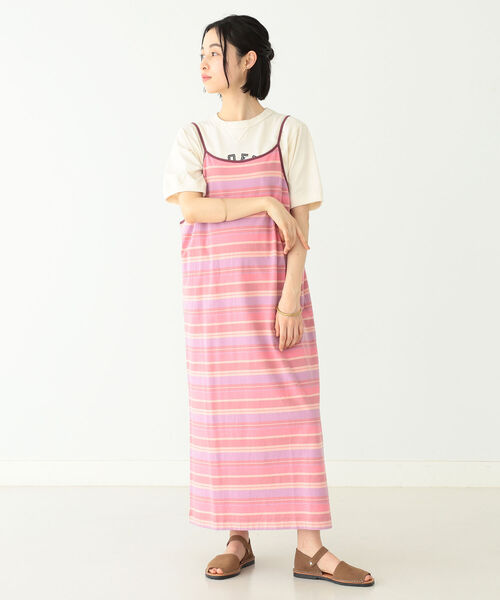 BEAMS BOY（ビームスボーイ）の「BEAMS BOY / マルチボーダー キャミソール ワンピース（ワンピース・レディース・ブラウン/ロイヤルブルー/ピンク・ONE SIZE）」の11枚目の写真