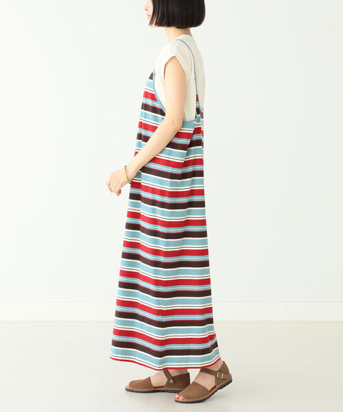 BEAMS BOY（ビームスボーイ）の「BEAMS BOY / マルチボーダー キャミソール ワンピース（ワンピース・レディース・ブラウン/ロイヤルブルー/ピンク・ONE SIZE）」の16枚目の写真