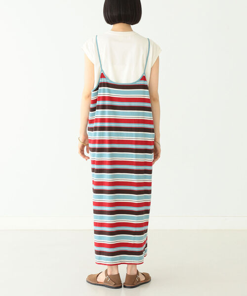 BEAMS BOY（ビームスボーイ）の「BEAMS BOY / マルチボーダー キャミソール ワンピース（ワンピース・レディース・ブラウン/ロイヤルブルー/ピンク・ONE SIZE）」の17枚目の写真