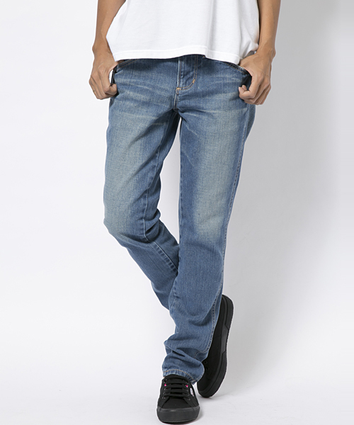 X-girl（エックスガール）の「【mini掲載】X-girl×Wrangler TAPERED JEANS（デニムパンツ・レディース・ライトインディゴブルー/インディゴブルー・1/0/2）」の2枚目の写真