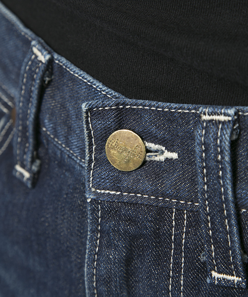 X-girl（エックスガール）の「【mini掲載】X-girl×Wrangler TAPERED JEANS（デニムパンツ・レディース・ライトインディゴブルー/インディゴブルー・1/0/2）」の7枚目の写真