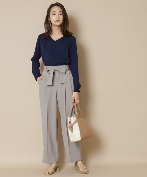 N.（N. Natural Beauty Basic）（エヌエヌナチュラルビューティーベーシック）の「【S Size Line】◆リボン付イージーパンツ（その他パンツ・レディース・レンガ/グレイッシュベージュ/ナチュラル・SMALL/MEDIUM）」の7枚目の写真