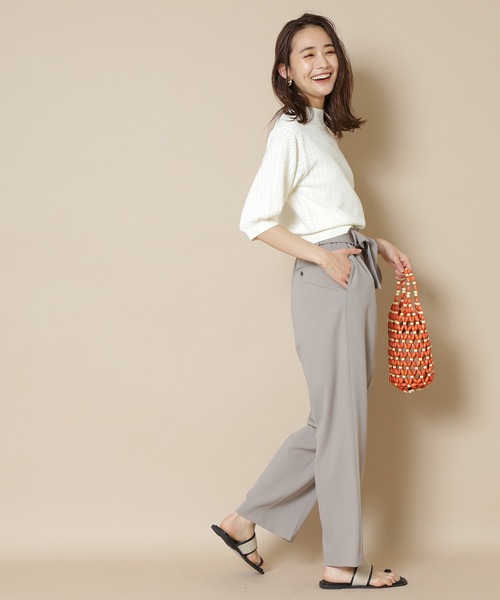 N.（N. Natural Beauty Basic）（エヌエヌナチュラルビューティーベーシック）の「【S Size Line】◆リボン付イージーパンツ（その他パンツ・レディース・レンガ/グレイッシュベージュ/ナチュラル・SMALL/MEDIUM）」の8枚目の写真